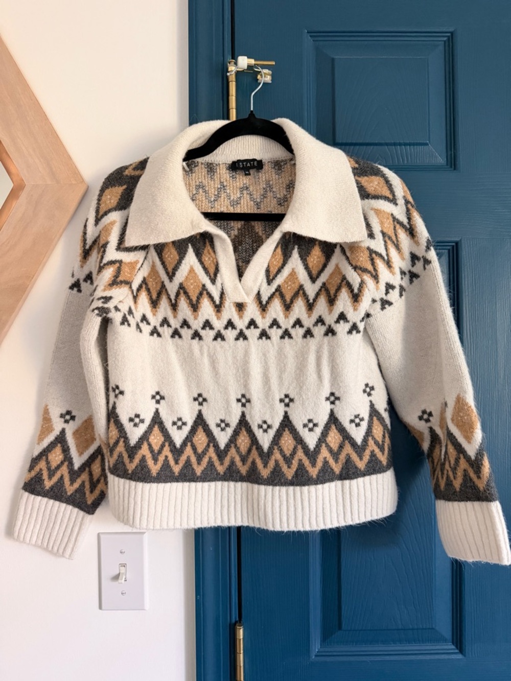 1. State Collared Vneck Sweater